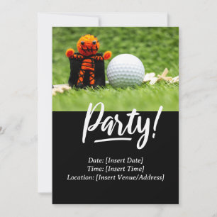 Convites Golf Halloween temático para golfista