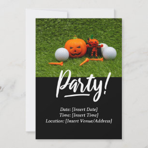 Convites Golf Halloween temático para golfista