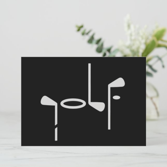 Convites Golf Lover Golfer Golfing Club (Em pé/Frente)