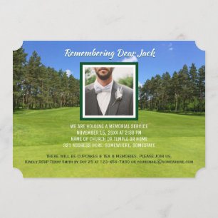 Convites Golf Memorial Service Adiciona O Seu Próprio Golf