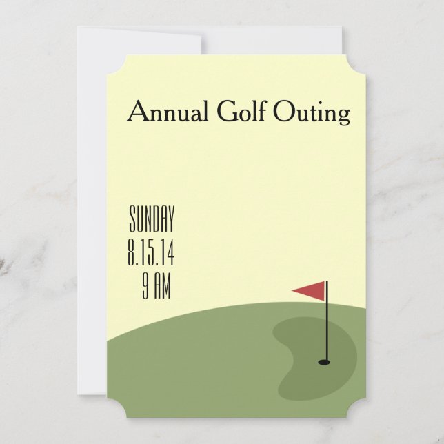 Convites Golf Outing - em verde (Frente)