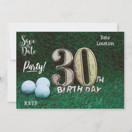 Convites Golf Par Tee aniversário de 30 anos para golfista
