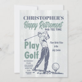 Convites Golf Retro Happy Retirement