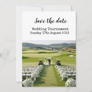 Convites Golf Salve a data Casamento Golf