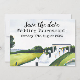 Convites Golf Salve a data Golf Wedding Tournament