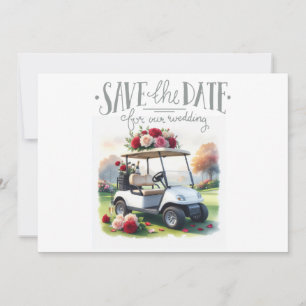 Convites Golf Salve a data para a festa de casamento