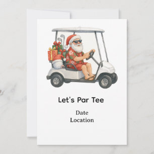 Convites Golf Santa Claus no Natal