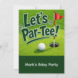 Convites Golf Vamos Fazer uma Festa Par-Tee no Green de Tre