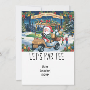 Convites Golf Vamos Par o Natal com Papai Noel Invi