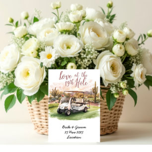Convites Golf Vamos Par-Tee! Casamento de Golf no Arizona