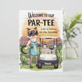 Convites Golfe Bem-vindo à casa do golfista  PARA coquetel 