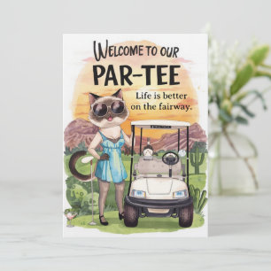 Convites Golfe Bem-vindo à casa do golfista PARA coquetel