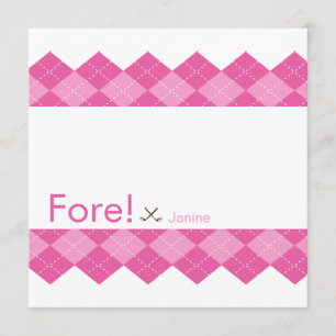 Convites Golfe cor-de-rosa Argyle das senhoras