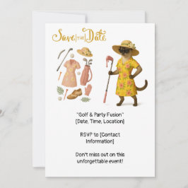 Convites Golfe da Mulher Havaiana no Verde