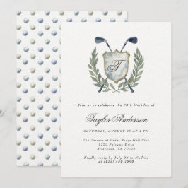 Convites Golfe de Festa de aniversário de Golfe Monograma E