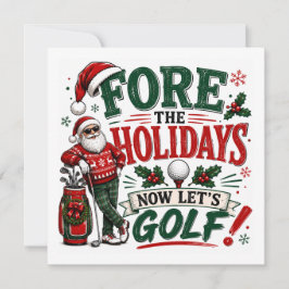 Convites Golfe de Natal com Papai Noel Vamos Golfe