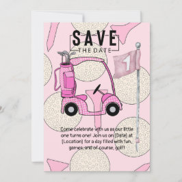 Convites Golfe de primeiro aniversario de um ano de idade c