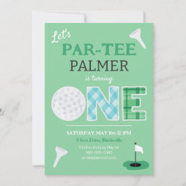 Convites Golfe de primeiro aniversario Par-tee