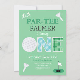 Convites Golfe de primeiro aniversario Par-tee