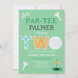 Convites Golfe de segundo aniversário Par-tee