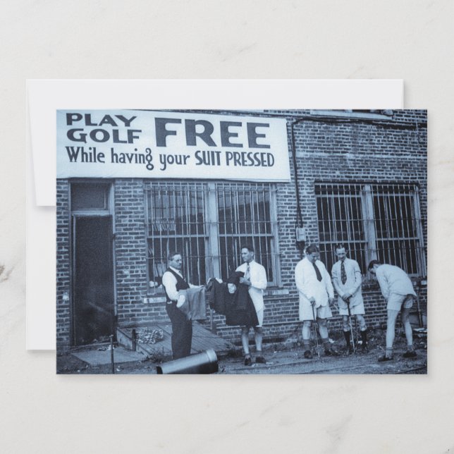 Convites Golfe do jogo livre (ao ter seu terno pressionado) (Frente)
