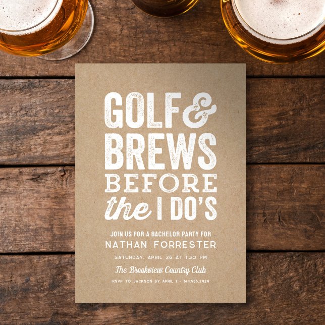 Convites Golfe e cervejas antes da despedida de solteiro do (Criador carregado)
