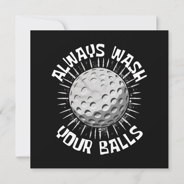 Convites Golfe engraçado (Verso)