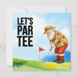 Convites Golfe julho Natal com Papai Noel Golfing