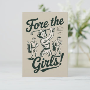 Convites Golfe Para as Meninas Fofo Golfe Engraçado Senhora