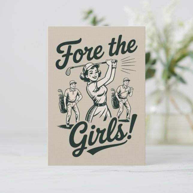 Convites Golfe Para as Meninas Fofo Golfe Engraçado Senhora (Em pé/Frente)