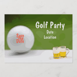 Convites Golfe Salve a data para a festa com cerveja no ver