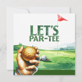Convites Golfe Vamos Festa do Green de Putting Par-Tee