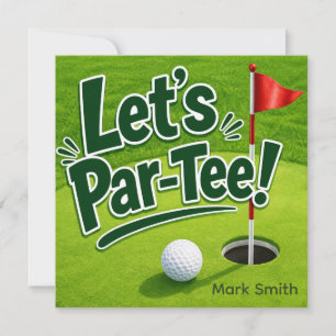 Convites Golfe Vamos Festa do Green de Putting Par-Tee