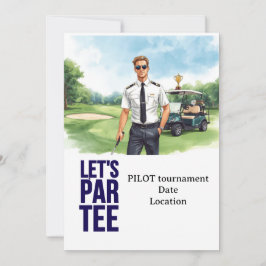 Convites GOLFER Pilot Aviation Industry Golfer 