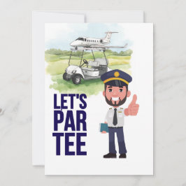 Convites GOLFER Pilot Aviation Industry Golfer 