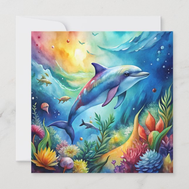 Convites Golfinho Pintado (Frente)