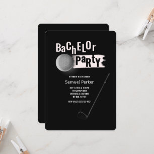 Convites Golfista Golf Bachelor Party Aniversário Par Tee