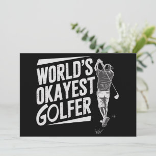 Convites Golfista Mais ou Menos do Mundo Presente de Golfe 