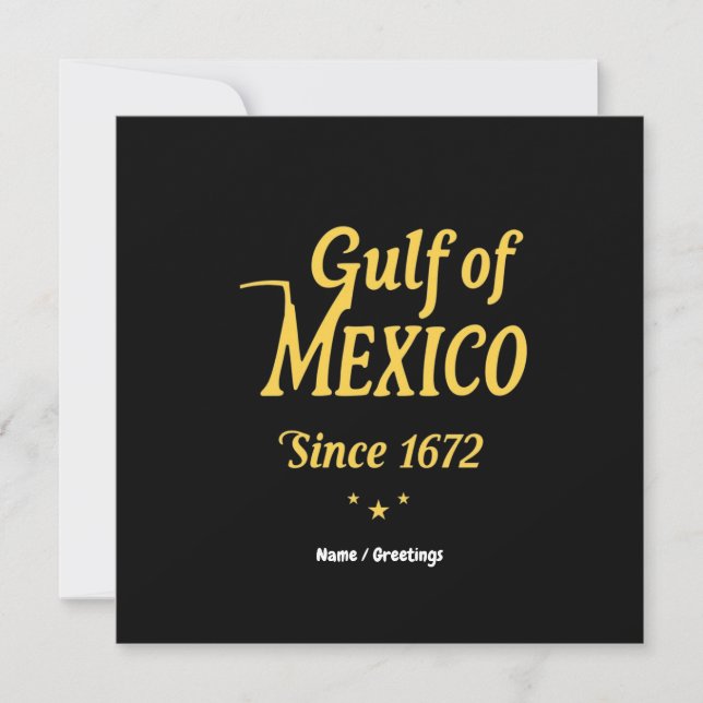 Convites Golfo do México desde 1672, mergulho profundo na h (Frente)