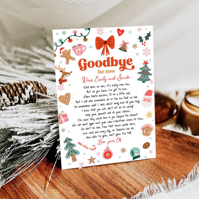Convites Goodbye For Now From Your Elf Christmas Letter (Criador carregado)