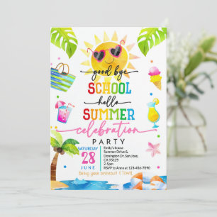 Convites Goodbye School Hello Summer Invitation End of Scho