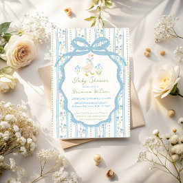 Convites Goose nursery rhymes baby shower