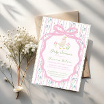 Convites Goose nursery rhymes baby shower<br><div class="desc">Goose nursery rhymes baby shower editable template invitation instant digital download,  pastel pink boho cute goose with a ribbon baby shower invitation cards boho baby shower invitations nursery rhymes baby invitations pink silly goose  girls baby shower invitation cards preppy goose baby shower invitations</div>