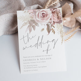 Convites Gordo Blush Floral O Casamento de