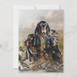Convites Gordon Setters , Paixão por Aves , Arte