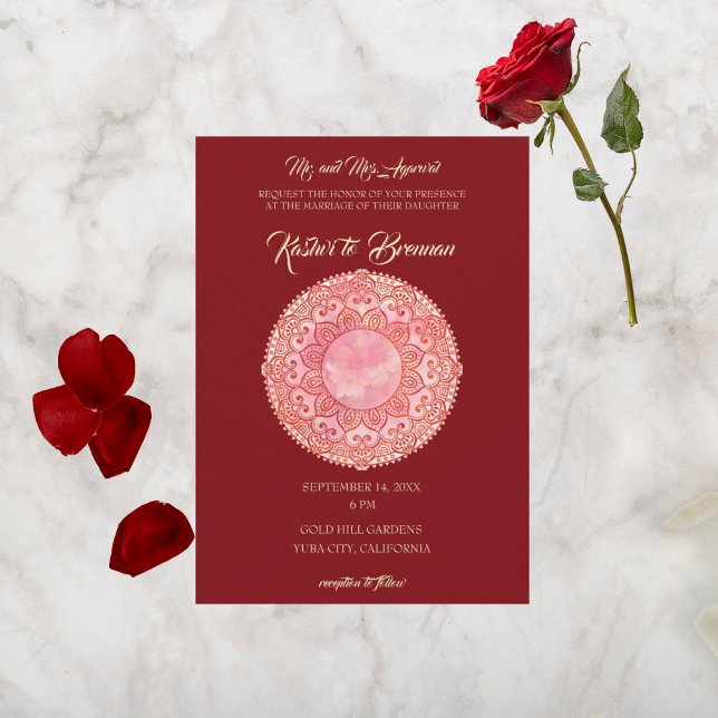 Convites Gorgeous Mehndi Wedding (Criador carregado)