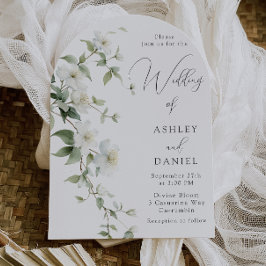 Convites Gorgeous Wildflowers Elegant Arch Wedding