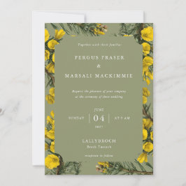 Convites Gorse Botanical Pattern Invitation