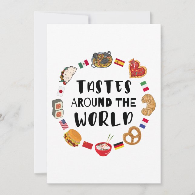 Convites Gosto pelo mundo (Frente)