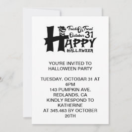 Convites Gostosuras ou Travessuras! 31 de Outubro - Feliz H